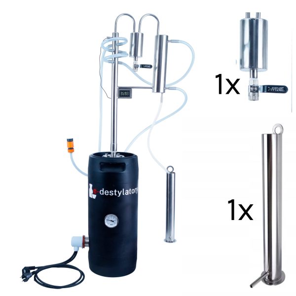 Destylator elektryczny KEG 20l zimne palce 2000W + filtr