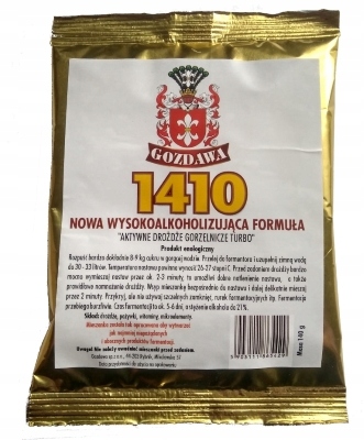 Drożdże gorzelnicze turbo gozdawa 1410 na 25l -21%