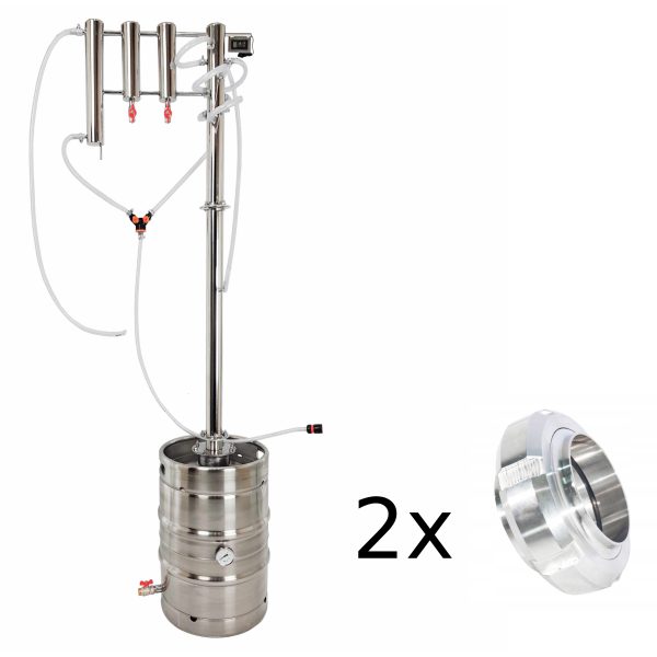 Destylator KEG SMS 50l 2 razy odstojniki zimne palce 180cm