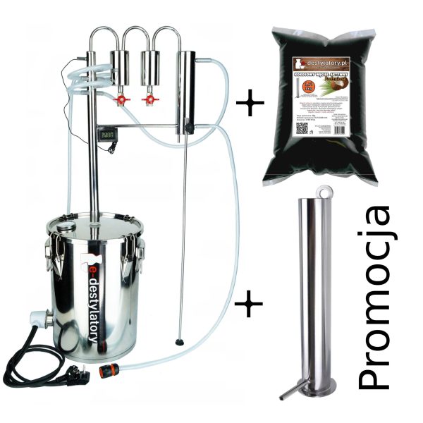 Elektryczny Destylator 24l typu 4 Zimne Palce, Węgiel, filtr węglowy