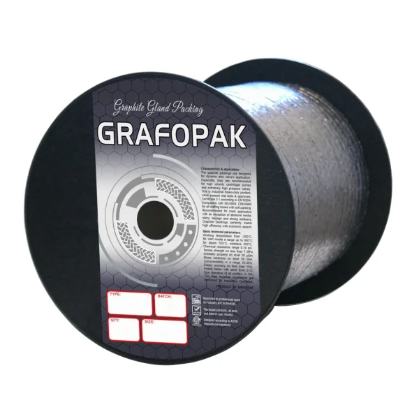 Szczeliwo grafitowe typ GRAFOPAK 450 8×8 1 metr