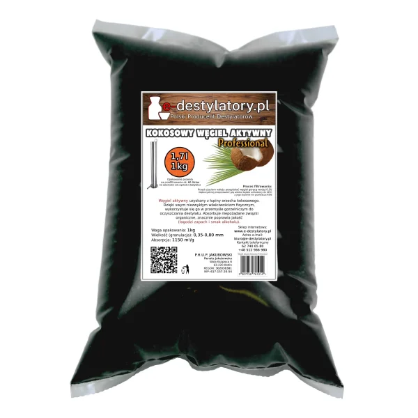 Węgiel aktywny gorzelniczy Professional 1.7l/1kg filtr na 60l